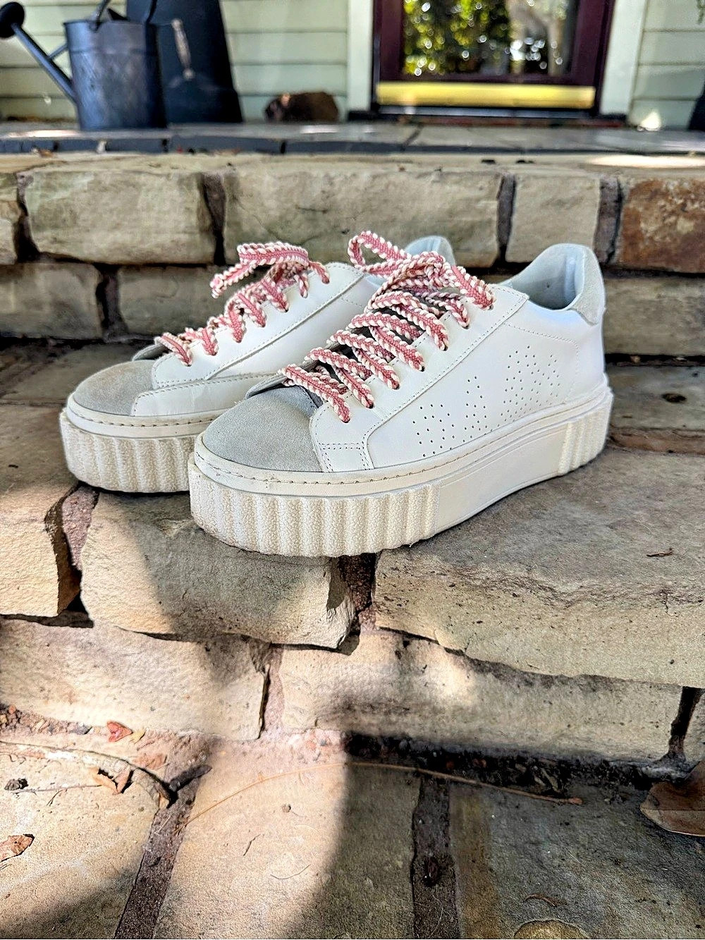P448 Platform Sneakers White & Pink - 36/US 6